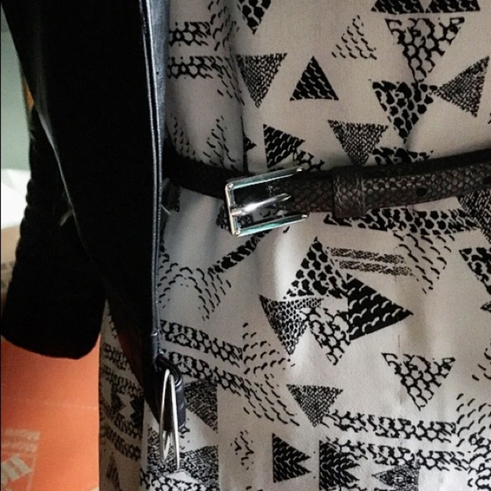 Black and white geometric summer dress